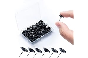 120-Count Black Push Pins for Reliable Wall Hanging