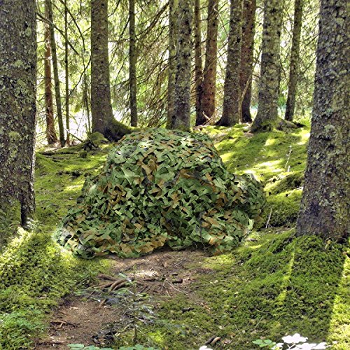 image for TargetEvo Woodland Camouflage Netting Camo Net for Military Camping Hu