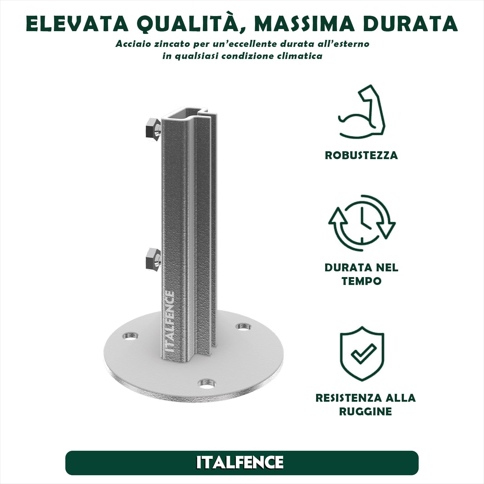 Piastra Di Fissaggio Per Palo 40x40 Mm | Seton - Foto 12