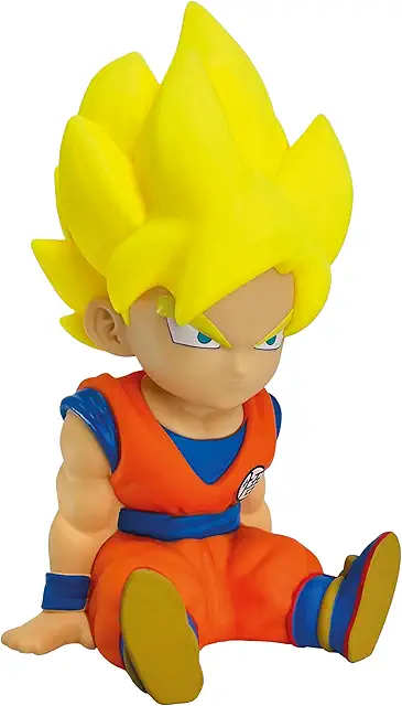 Figurine Son Goku Super Saiyan Dragon Ball Boîte à Argent PLASTOY