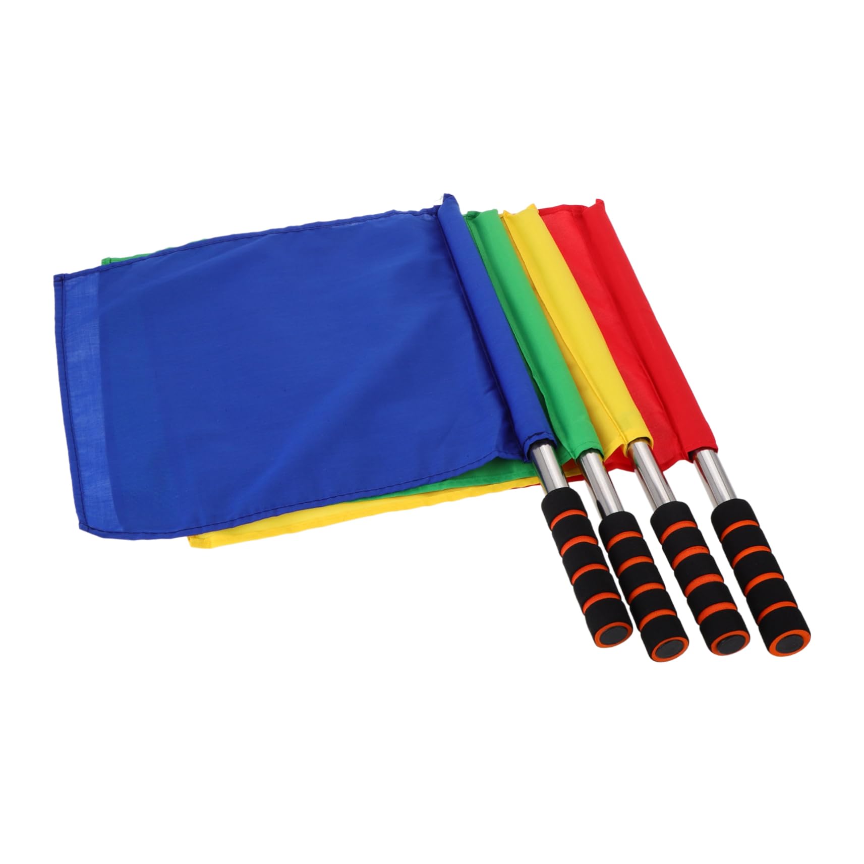 TOYANDONA 4pcs Soccer Referee Flags Signal Flags with Sponge Handle for Football Volleyball Matches Easy to Use Lightweight Reliable