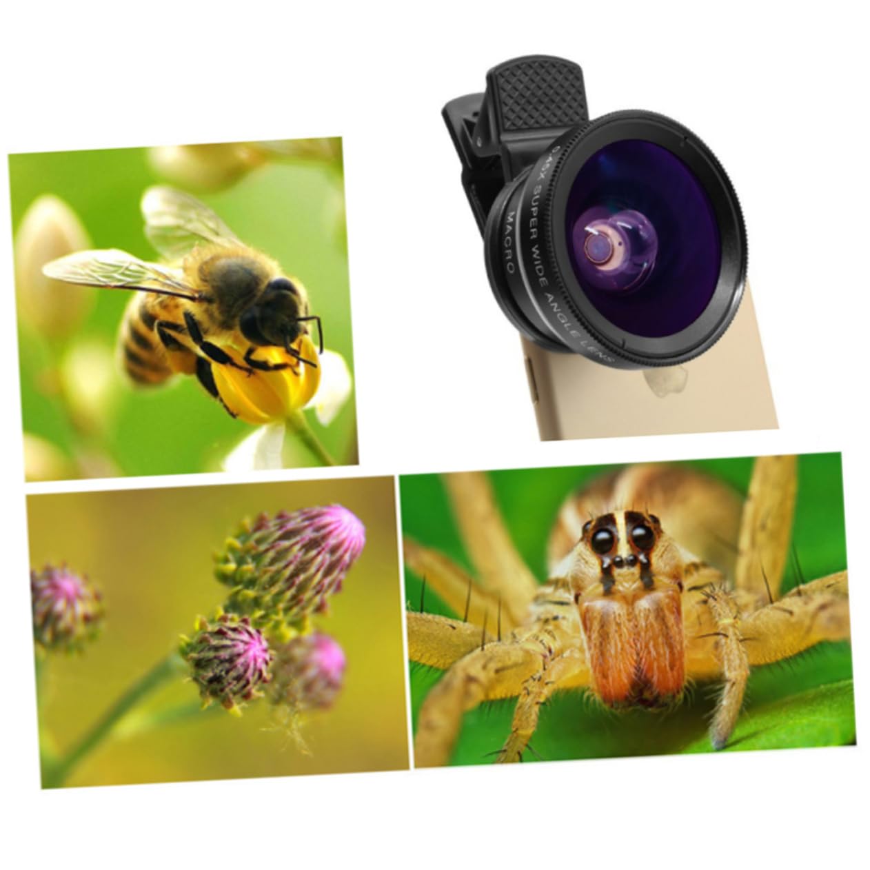 DOITOOL Ultra-Wide Macro Lens 2-Pack for Smartphones 0.45x Wide Angle 12.5X Macro Aluminum Alloy Easy to Attach