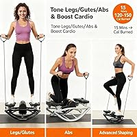 Vista 3 de Rock Stepper Side to Side, Steppers for Exercise at Home, Workout Exercise Equipment Legs Glutes, Balance Boards for Adults, Low-Impact Lateral
