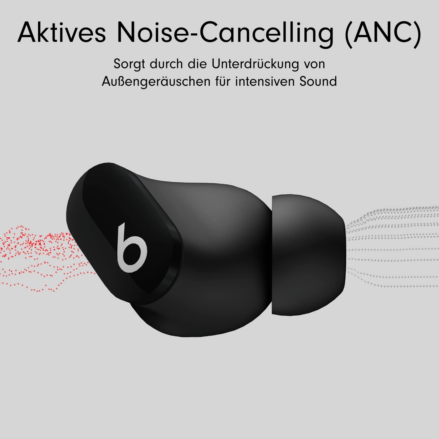 Beats Studio Buds – Komplett kabellose Bluetooth In-Ear Kopfhörer mit Noise-Cancelling – schweißbeständige, kompatibel mit Apple und Android, integriertes Mikrofon – Schwarz (Vorgängerversion)