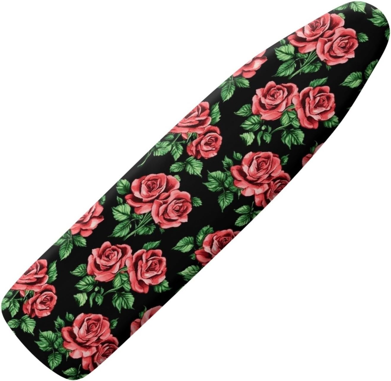 Ironing Board Cover 14x48 Rose Pink Black Iron Board Cover with Padding Heat Reflective,Scorch Resistant Thick Padding,Snug Fit Non-Slip Nose Pocket Fastener Straps Elastic Edges