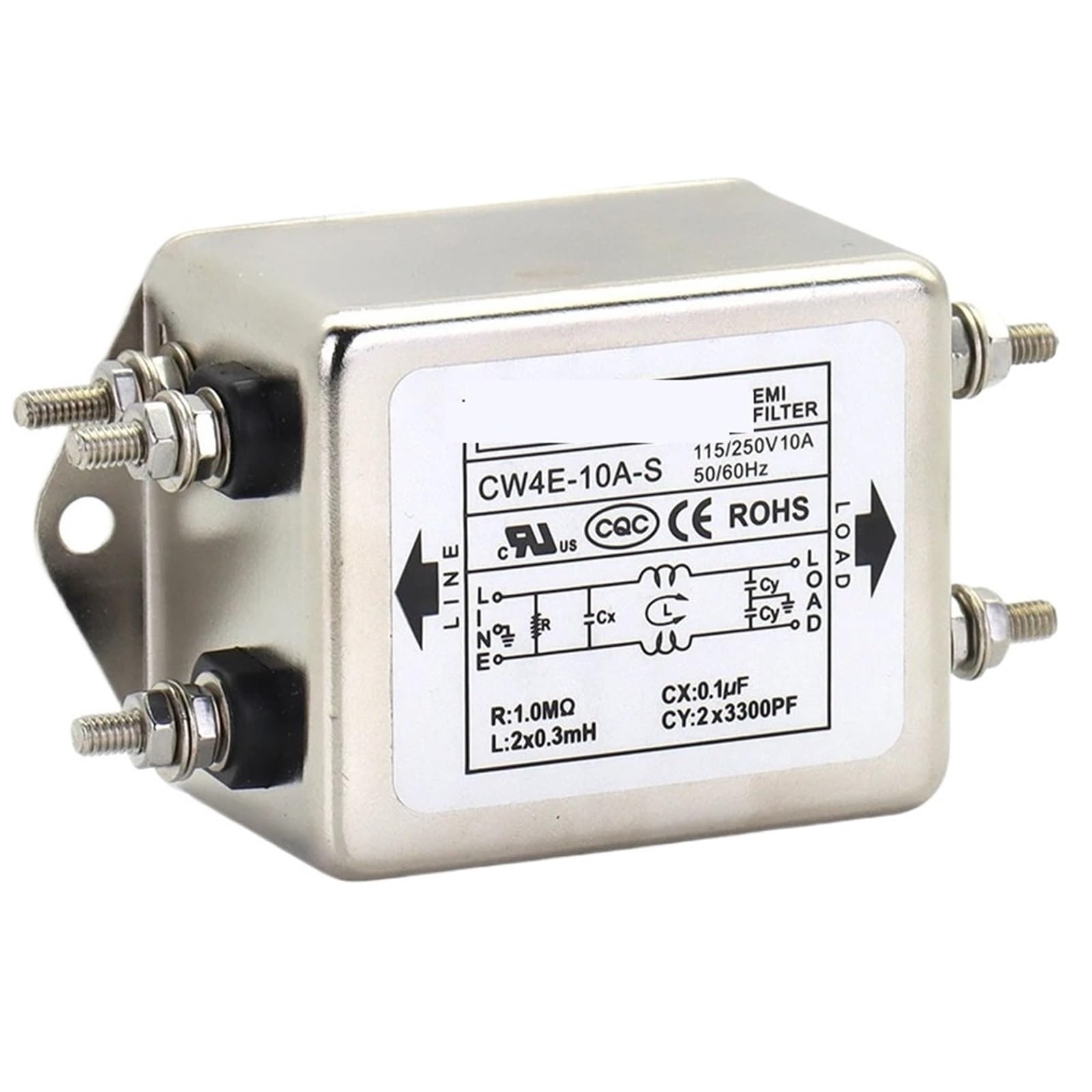 Netzfilter CW4E-10A 20A 30A 40A-S Einpoliger Filteranschluss Einphasige 220-V-Reinigung Anti-Jamming(30A)