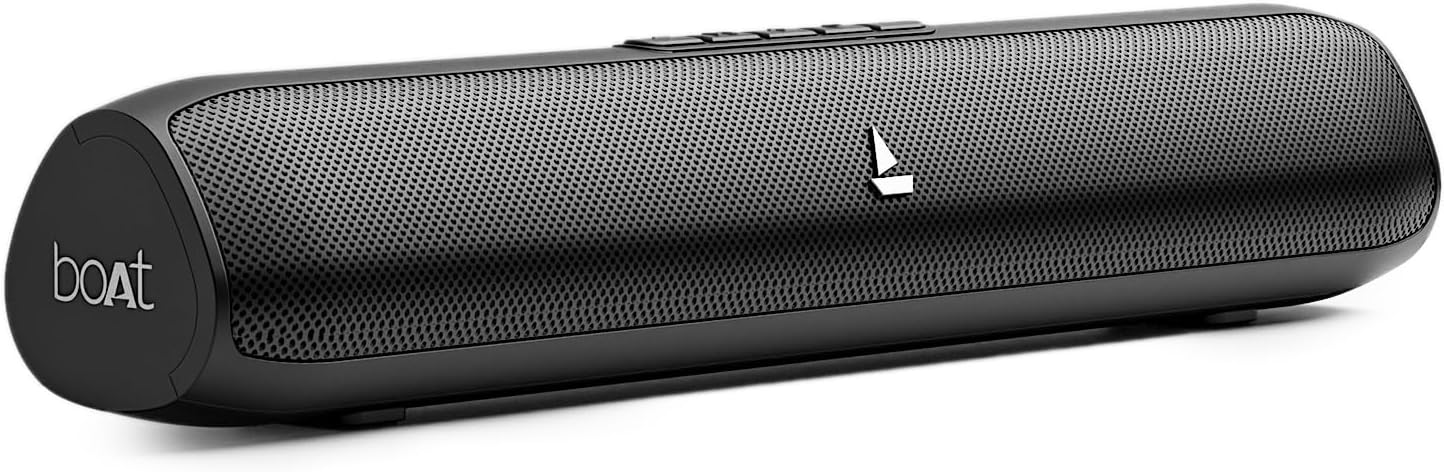 Boat Aavante Bar Groove, 16 W Signature Sound, Multiple Connectivity Modes, 6HRS Playtime, Bluetooth Sound Bar, Soundbar Speaker (Premium Black)
