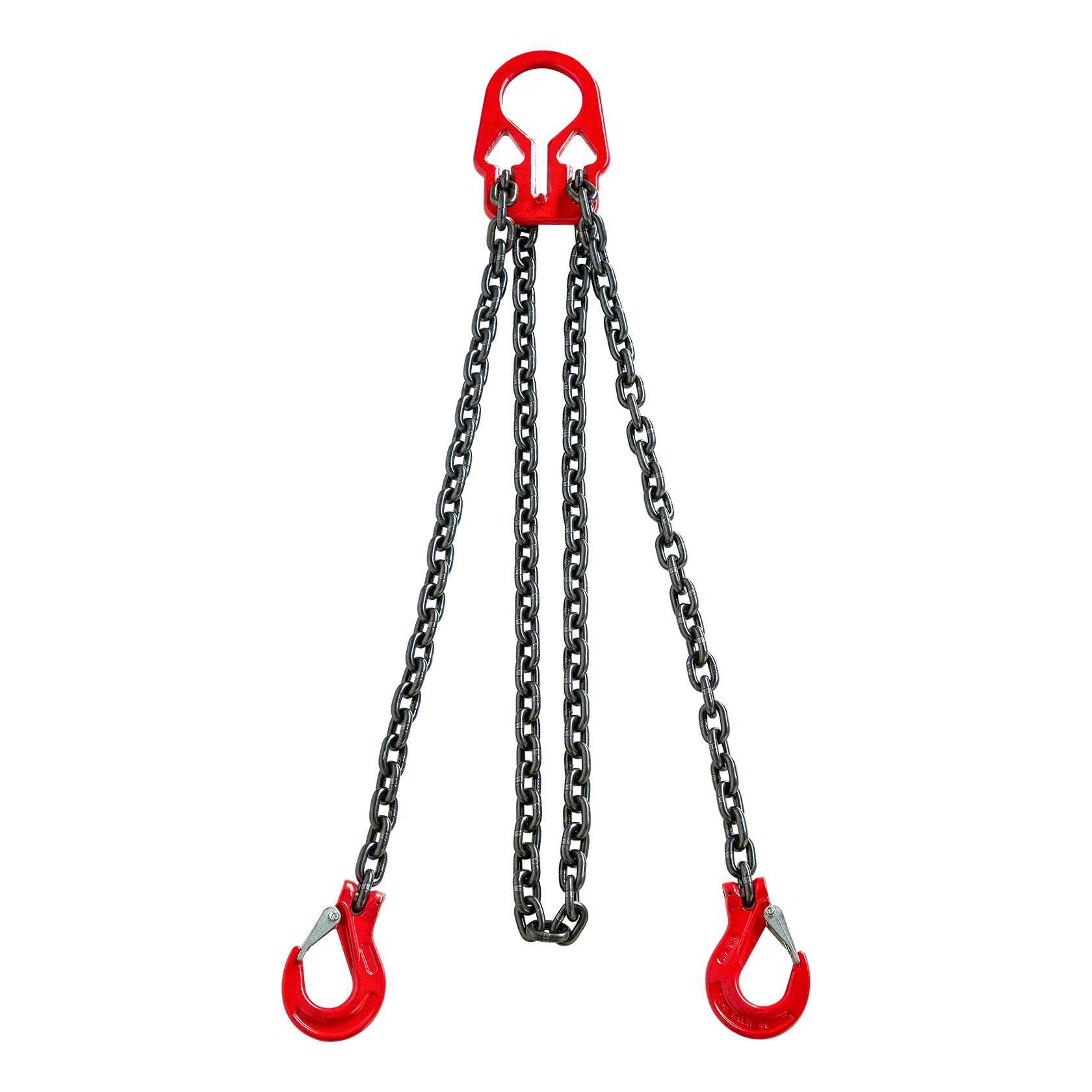 Pindex Sangle de chaîne G80 de 1,6 cm x 3 m, 3,18 tonnes, avec crochets de réglage, longueur et angle réglables pour un remorquage sûr