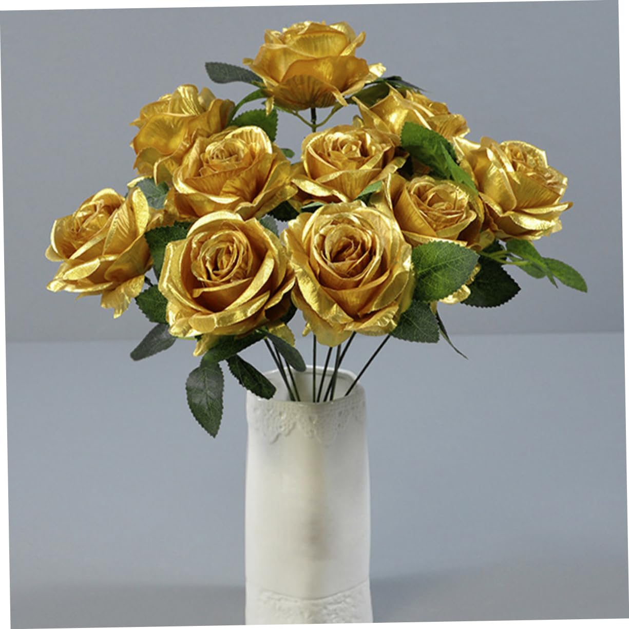 PRETYZOOM 4 Racimos De Cestas Colgantes De Rosas Florero De Rosas Artificiales Flores De Rosas Artificiales Decoración De Rosas Floreros Flores para Centros De Mesa Adornos Navideños
