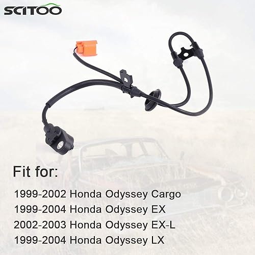 Miniatura 6 de SCITOO 2 unidades de sensores de velocidad de rueda ABS delanteros izquierdo derecho aptos para 1999 2000 2001 2002 2003 2004 para Honda Odyssey