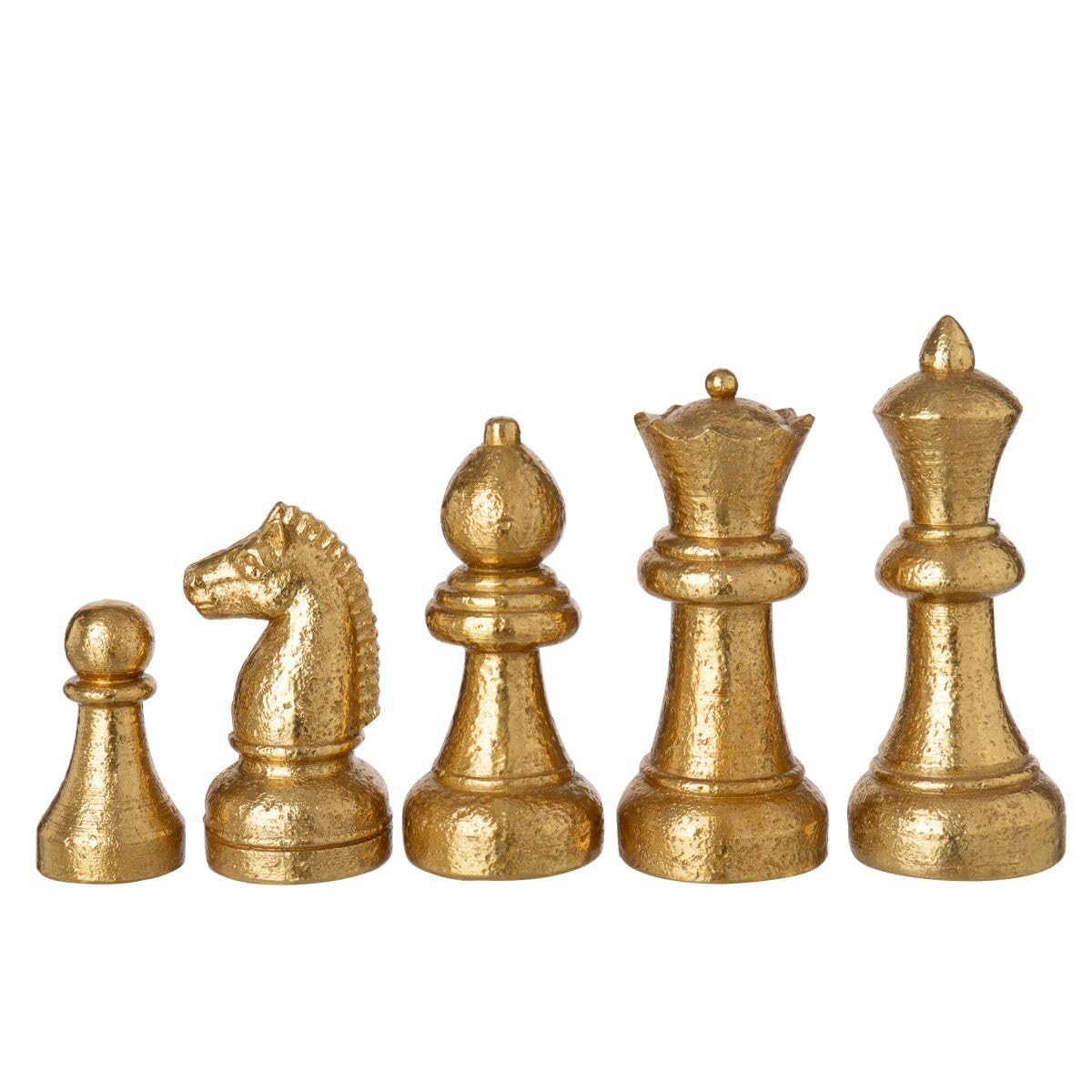 Paris Prix Lot de 5 Pièces d'Échecs Déco Zorah 30cm Doré
