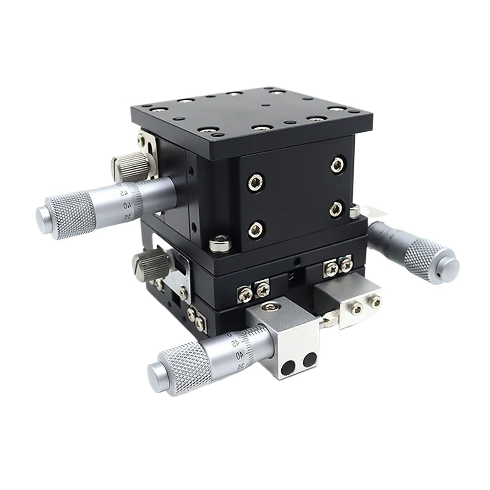 IGNVXMGKP XYZ 90 * 90mm LD90-LM-2 Sliding Table Manual Displacement Platform Linear Stage Sliding