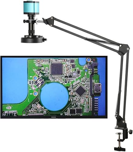 Accesorios de microscopio para adultos 48MP 4K 1080P HDMI USB Digital Video Microscopio Cámara 130X Microscopio (Color 20.1 in Set)