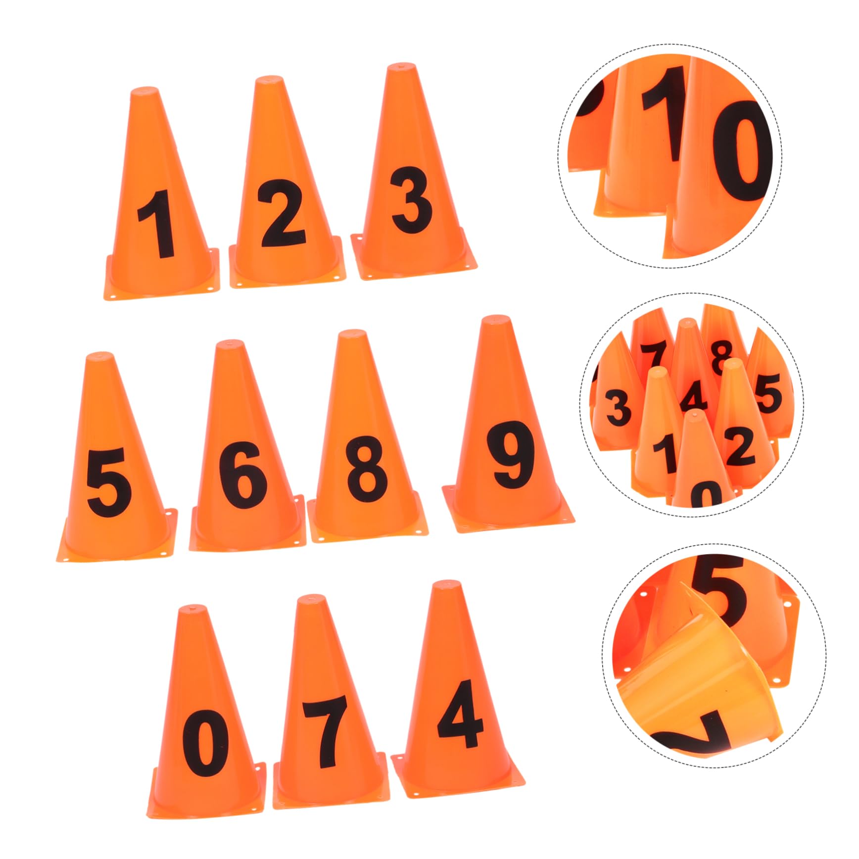 YARNOW Cubo De De Entrenamiento Conos De Práctica De Patinaje Conos para Entrenamiento Deportivo Postes De Agilidad De Fútbol Mini Conos De Futbol Polos Orange El Plastico