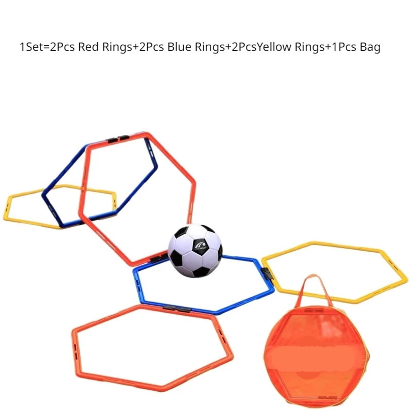 Zestaw pierścieni rzucania rzucanie pierścieniami, Pierścienie Agility Multicolor 56,5 cm, 6 sztuk do treningu pracy nóg