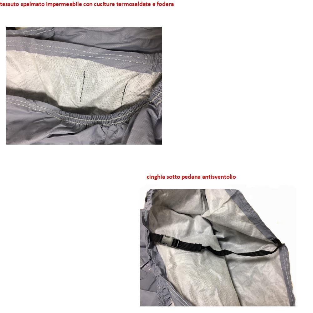 COPRIMOTO TELO MOTO SCOOTER MAXISCOOTER CAPPOTTA ANTIGRAFFIO COMPATIBILE CON YAMAH A X MAX 250 ABS TAGLIA XL 246x105x127cm COPERTURA IMPERMEABILE IN NYLON COVER 250GR SOLE PIOGGIA