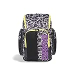 ARENA Spiky III Backpack 45 Swimming Athlete Sports Gym Rucksack Large Training Gear Equipment Swim Bag for Men and Women, 45 Liters, Black/White