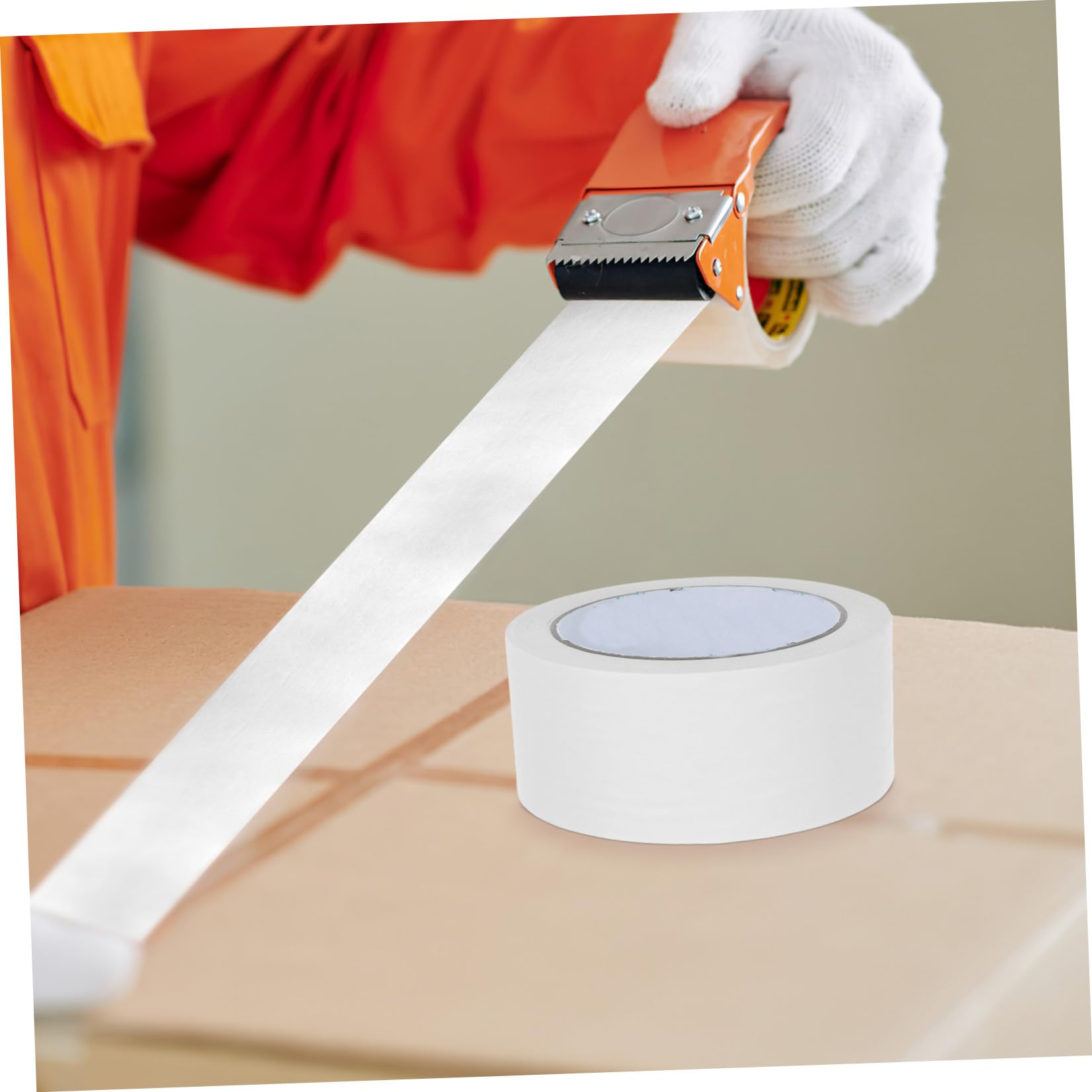 Artibetter 2 Nastro Adesivo Bianco Carta Scrivibile Nastro Resistente Sigillante per Traslochi e Spedizioni Multifunzione