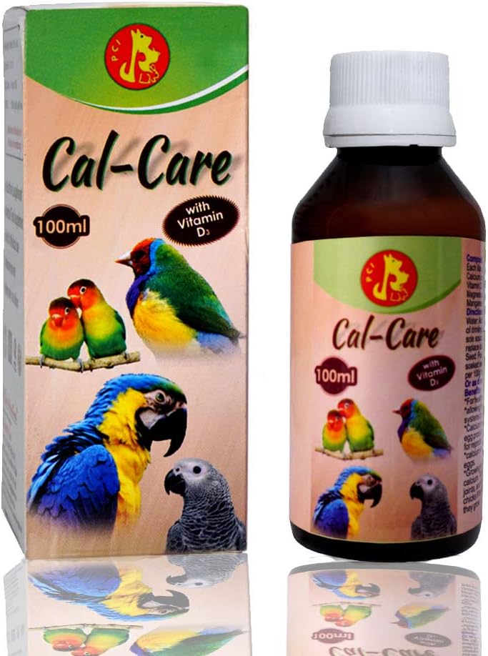 Pet Care International (PCI) Cal-Care to Provide Essential Calcium for Healthy Bird Healthcare (Pack of 2) (100ml)