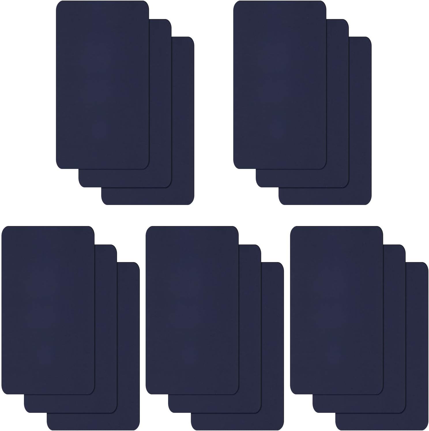WILLBOND15 Nylon Rectangular Self-Adhesive Repair Patches for Clothing, Dark Blue