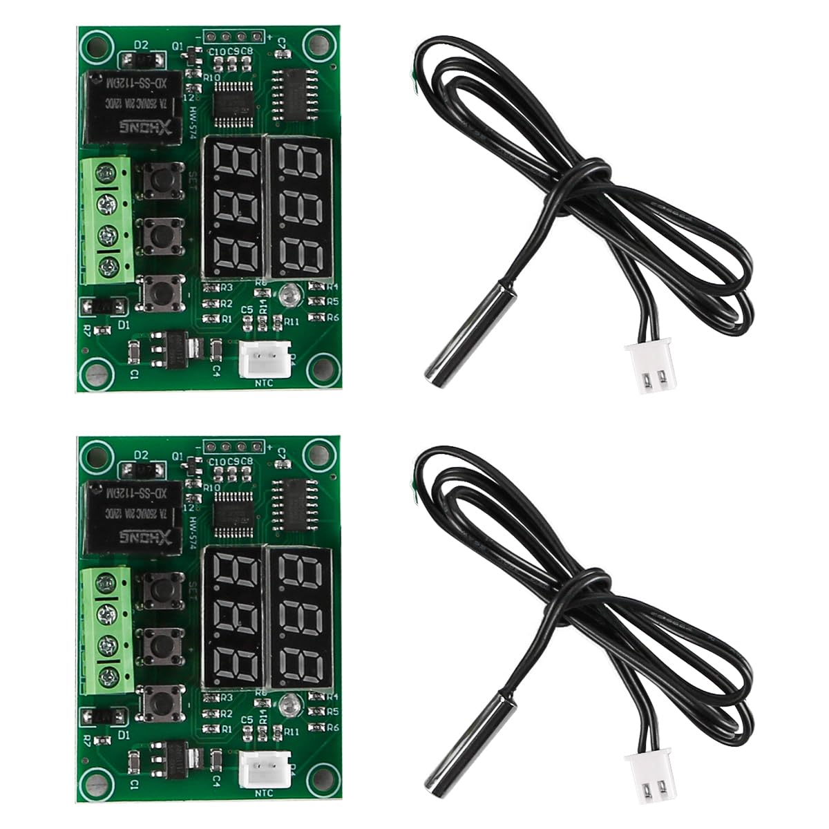 DollaTek XH-W1209 cyfrowy modu? prze??cznika kontroli temperatury DC 12 V DC 12 V i czujnik temperatury 10 K