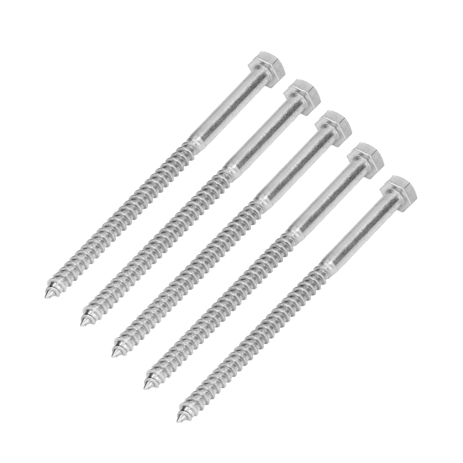 200 Viti Esagonali Per Legno M8 X 65 In Acciaio Inox A2 DIN 571 Classe Fissa 70 - Foto 3