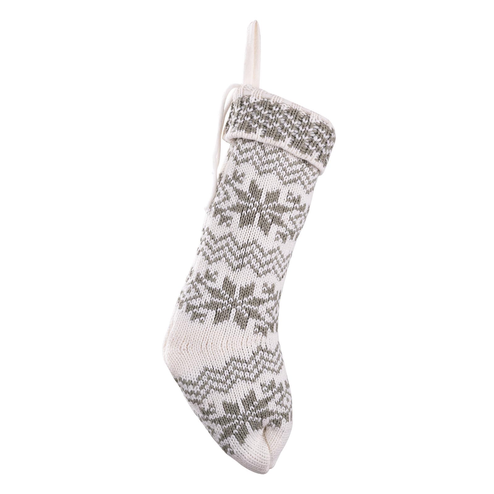 Kalttoy Snowflake Christmas Hanging Socks Christmas Stockings Candy Gift Bag Festival Decorations for Home Part Snowflake Hanging Socks