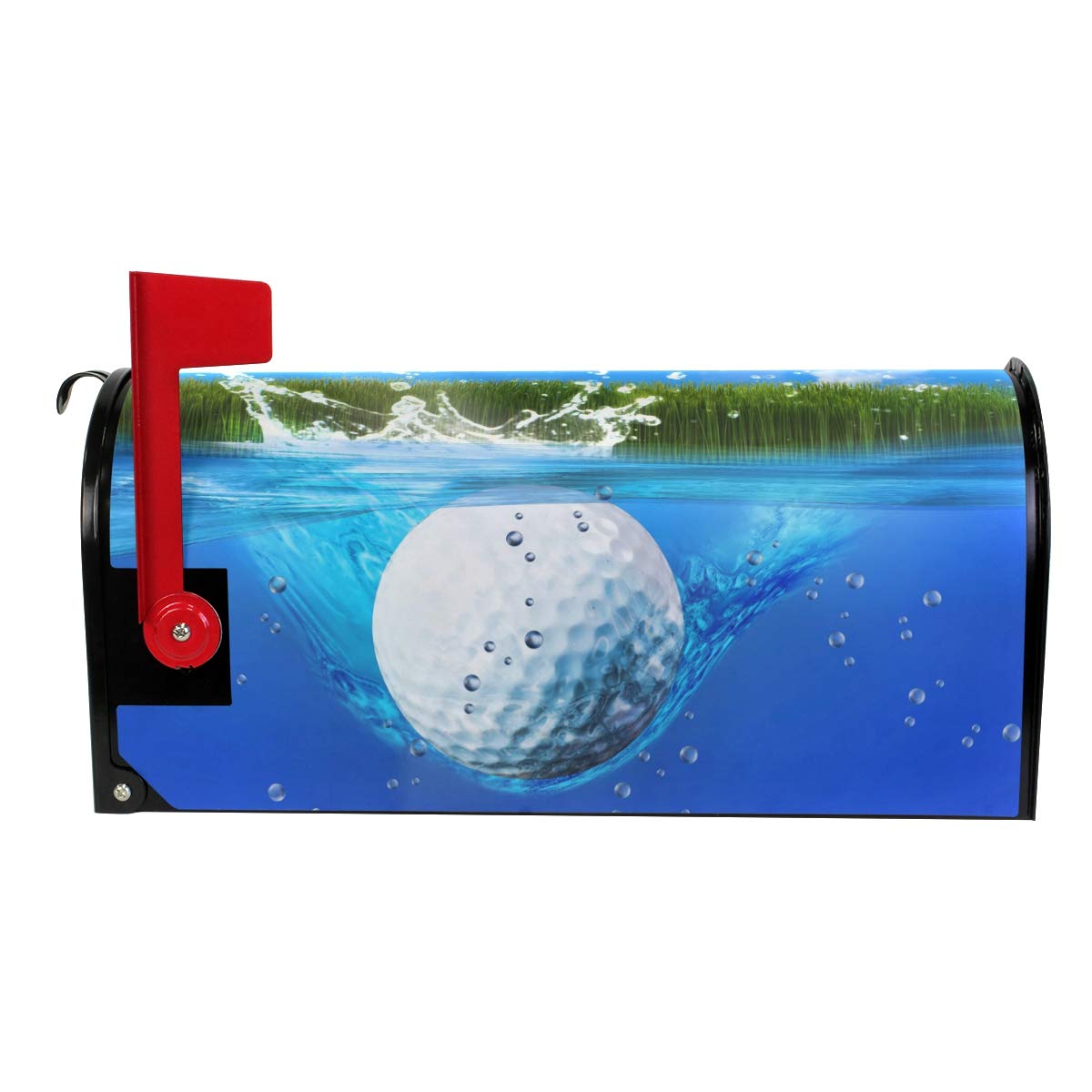 ALAZA Golf Ball Splashes Into Water Mailbox Cover Standard Size-18