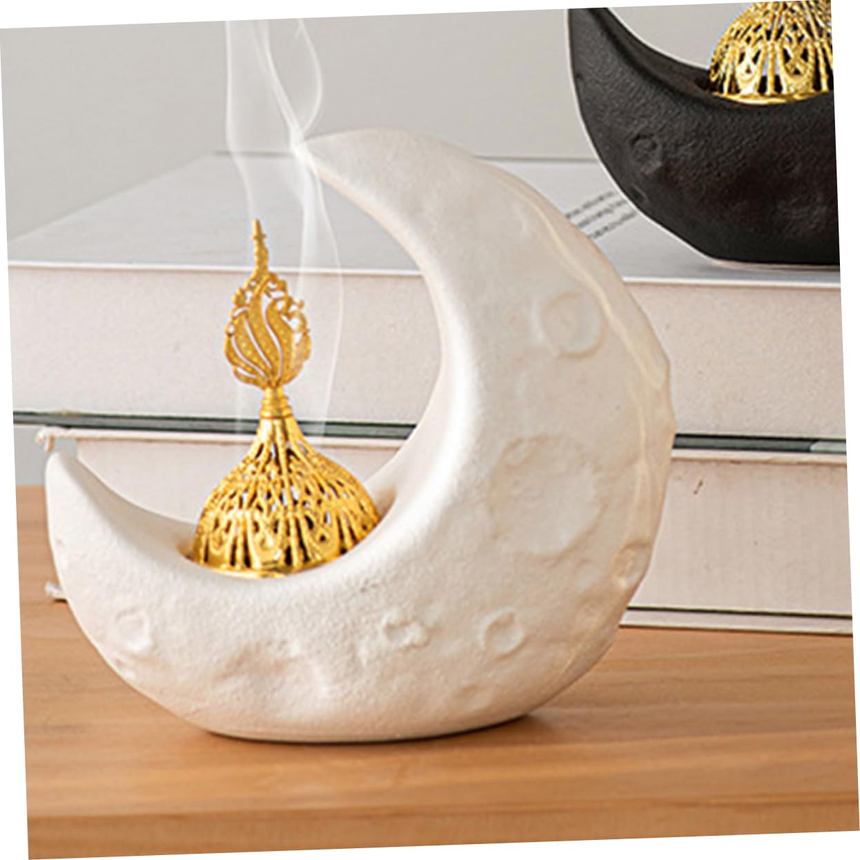 Zerodeko 2stücke Ramadan Aromatherapie Weihrauchbrenner Handgefertigter Dekorativer Räuchergefäß Für Zuhause Büro Yoga Und Meditation Einfache Und Langlebiges Design