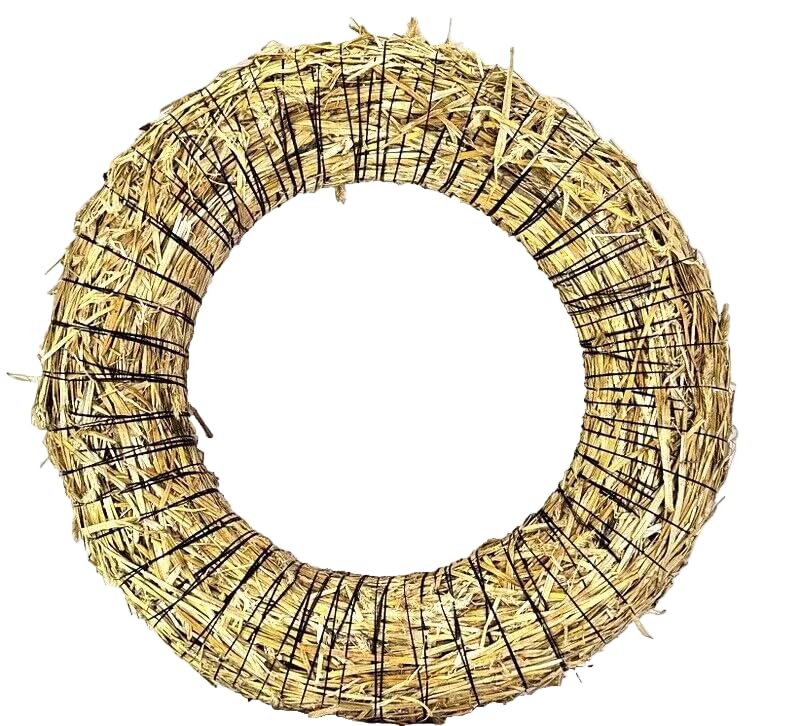 Strohkranz Ø 80 cm – Strohring/Rohling Kranz Natur, Stabiler Kranz aus Naturmaterial, ideal zum Verarbeiten, Umwickeln und Schmücken