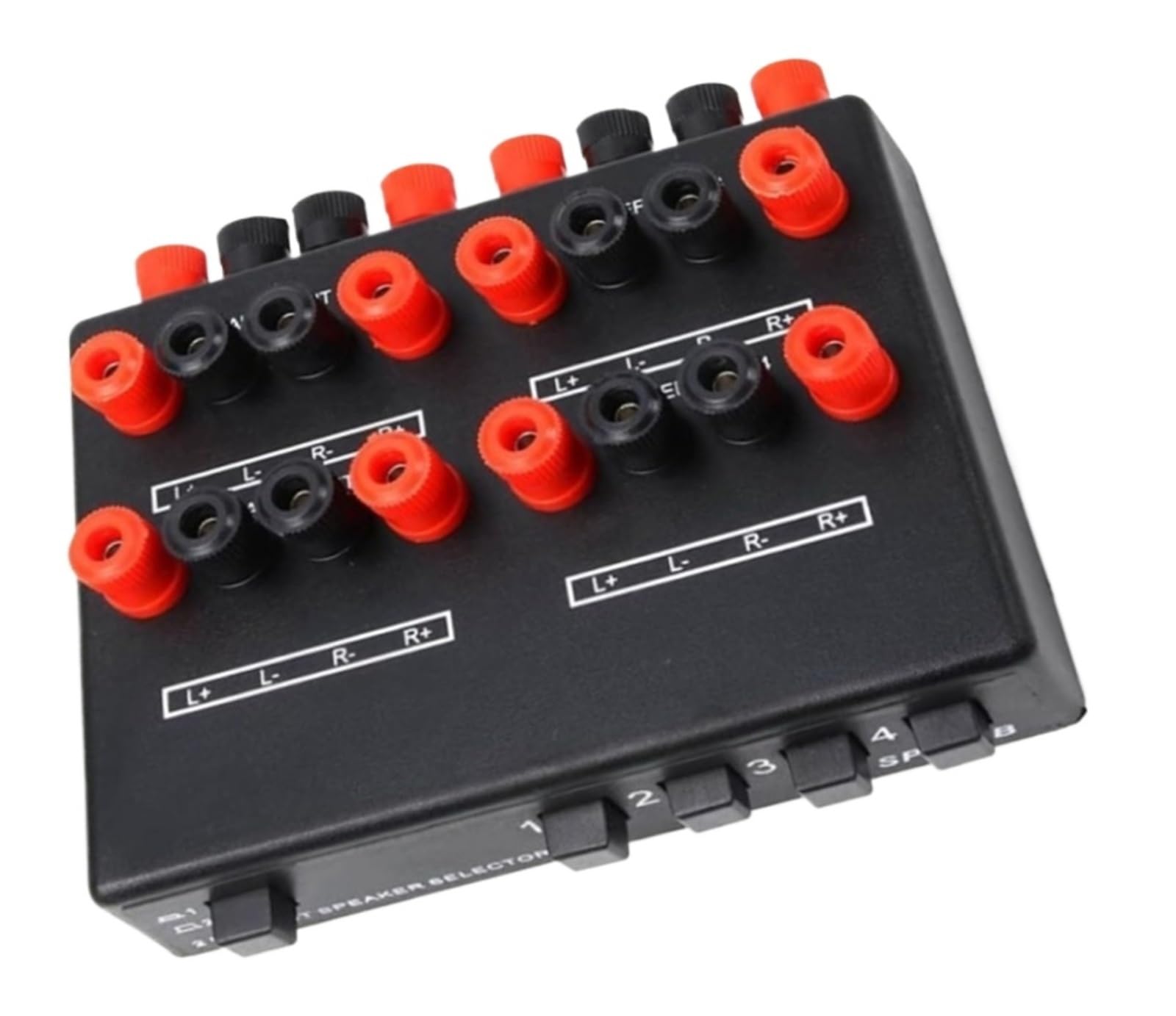 For Mini sélecteur audio stéréo 2 en 4 sorties SP-24B, boîtier de commutation d'amplificateur, séparateur de haut-parleur for configuration multi-pièces de cinéma maison