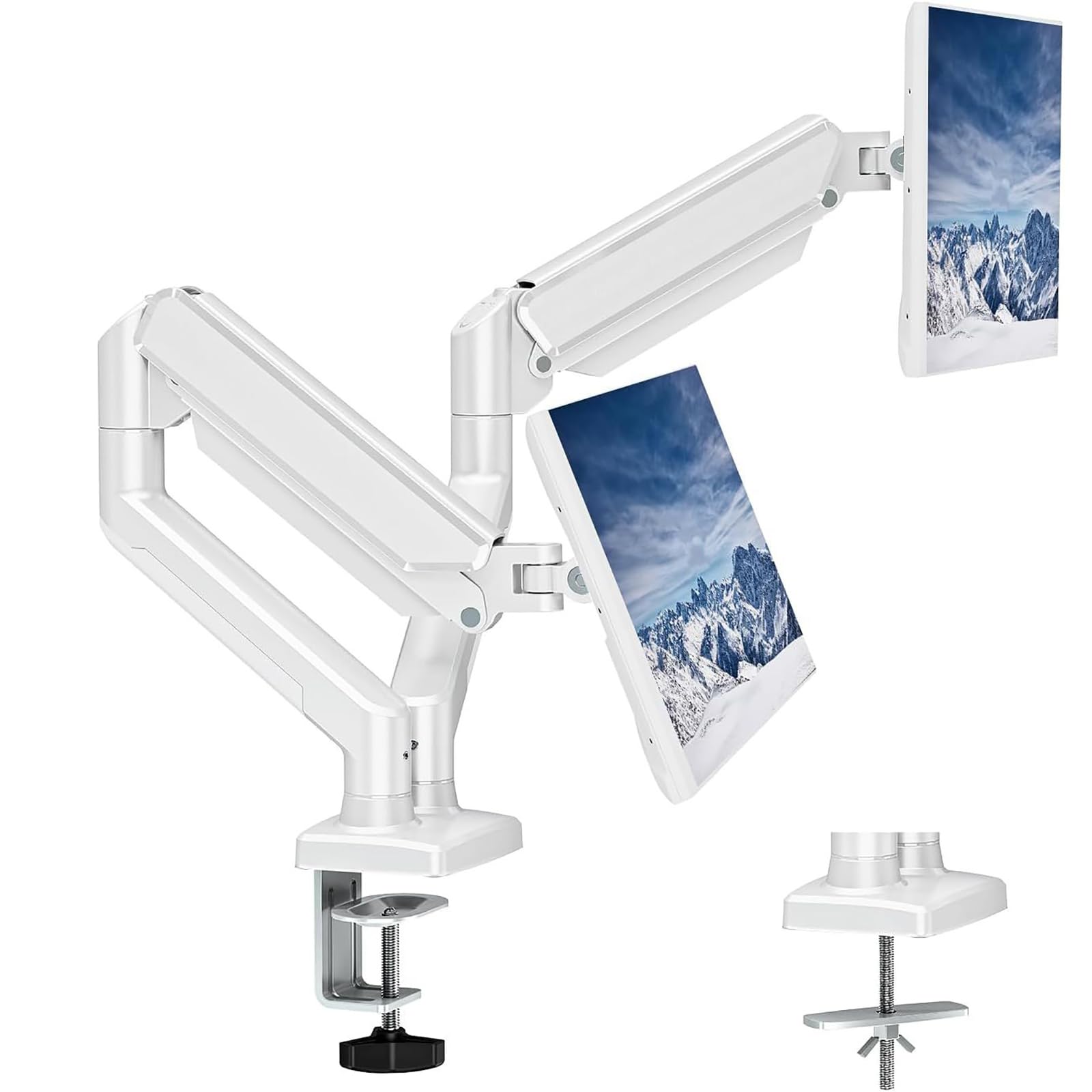 Soporte Monitor Dual Brazo Lcd Resorte Gas Escritorio Pantallas 13 32 Pulgadas VESA 100x100