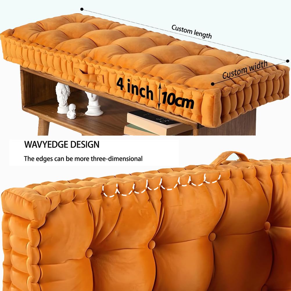 SoftBench - Cojín para asiento de jardín, 180 x 40 cm, para patio, 10 cm de grosor, disponible en tamaños de 100/120/140 cm