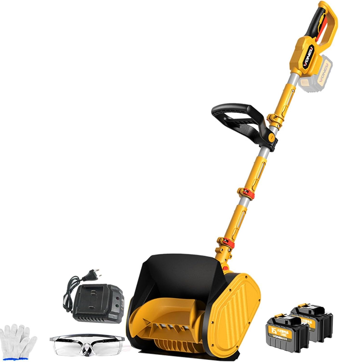 Cordless Snow Shovel 20V with 4.0Ah Battery & Charger Electric Snow Blower for Driveway & Patio 32ft Throw Distance, Lightweight Design for Steps Decks