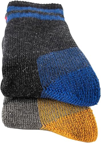 Miniatura 8 de Cerebro Calcetines de lana merino para hombre, calcetines acolchados a media pantorrilla que absorben la humedad, calcetines de senderismo para