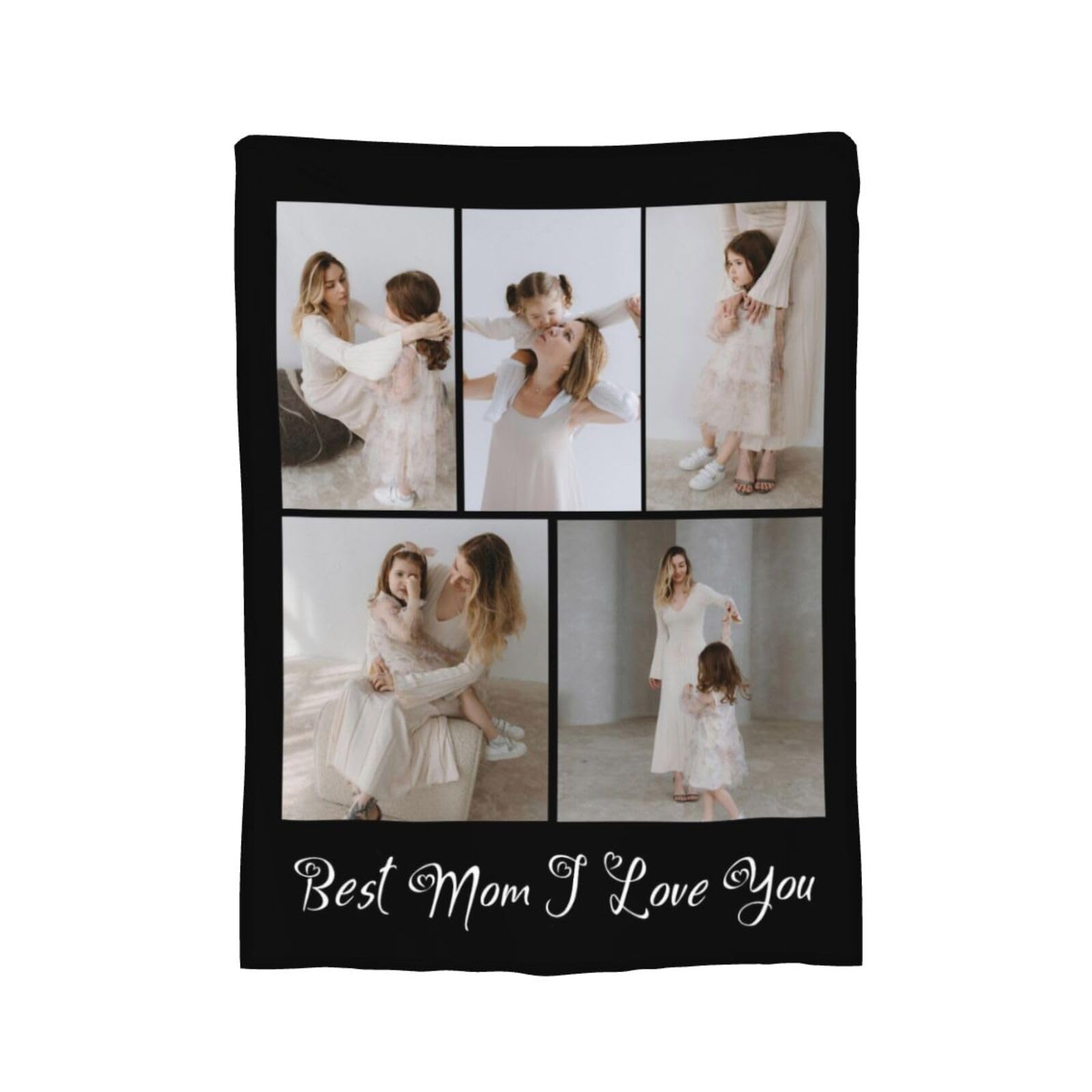 Dfggagdhs Custom Photo Name Soft Comfort blanket,Personalized Design Throw blanket,Elegant Appearance,Gift for Girlfriend Mom Family