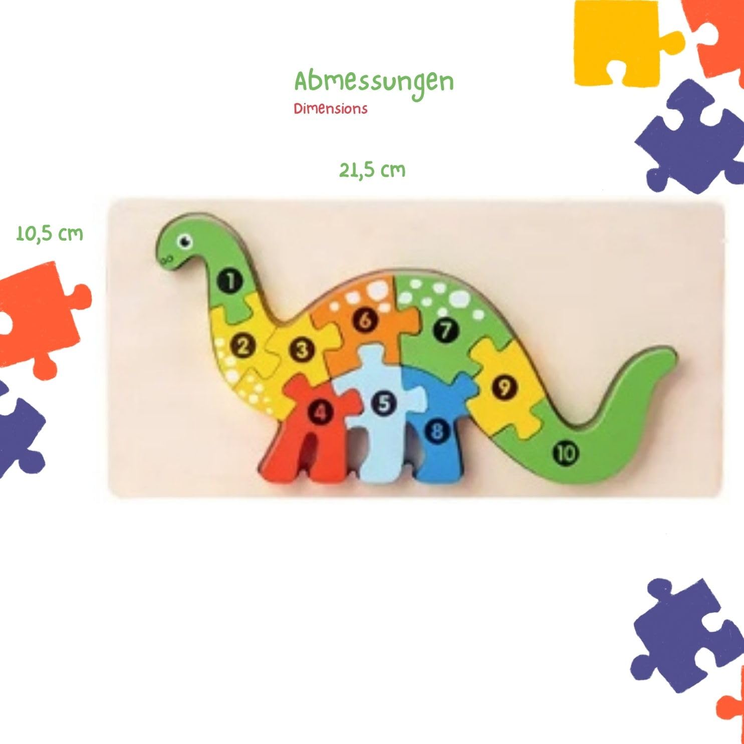 Puzzle in legno per bambini con simpatici motivi di animali. 3916 puzzle in legno per bambini con numeri, puzzle educativo per ragazzi e ragazze