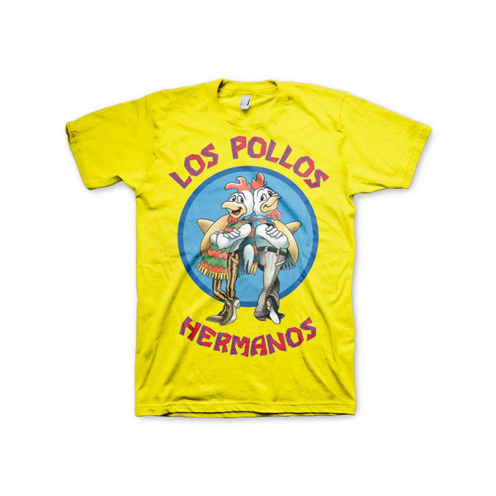 Breaking Bad Officially Licensed Merch Los Pollos Hermanos T-Shirt – Gelb, Größe M
