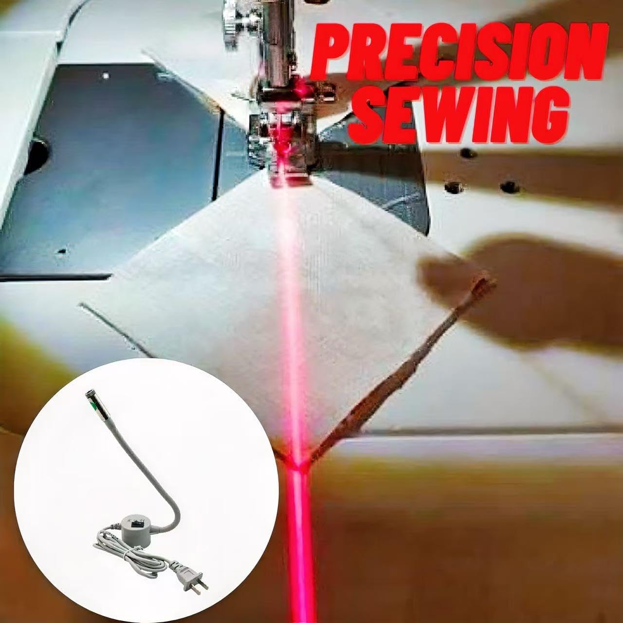 Line Sewing Laser Guide for Straight Stitching, 12 Different Models to Select, Adjustable Magnetic Attachment for Sewing Machines, Hands-Free Precision Sewing & Quilting Aid Tool (Red,Non-Dimmable)