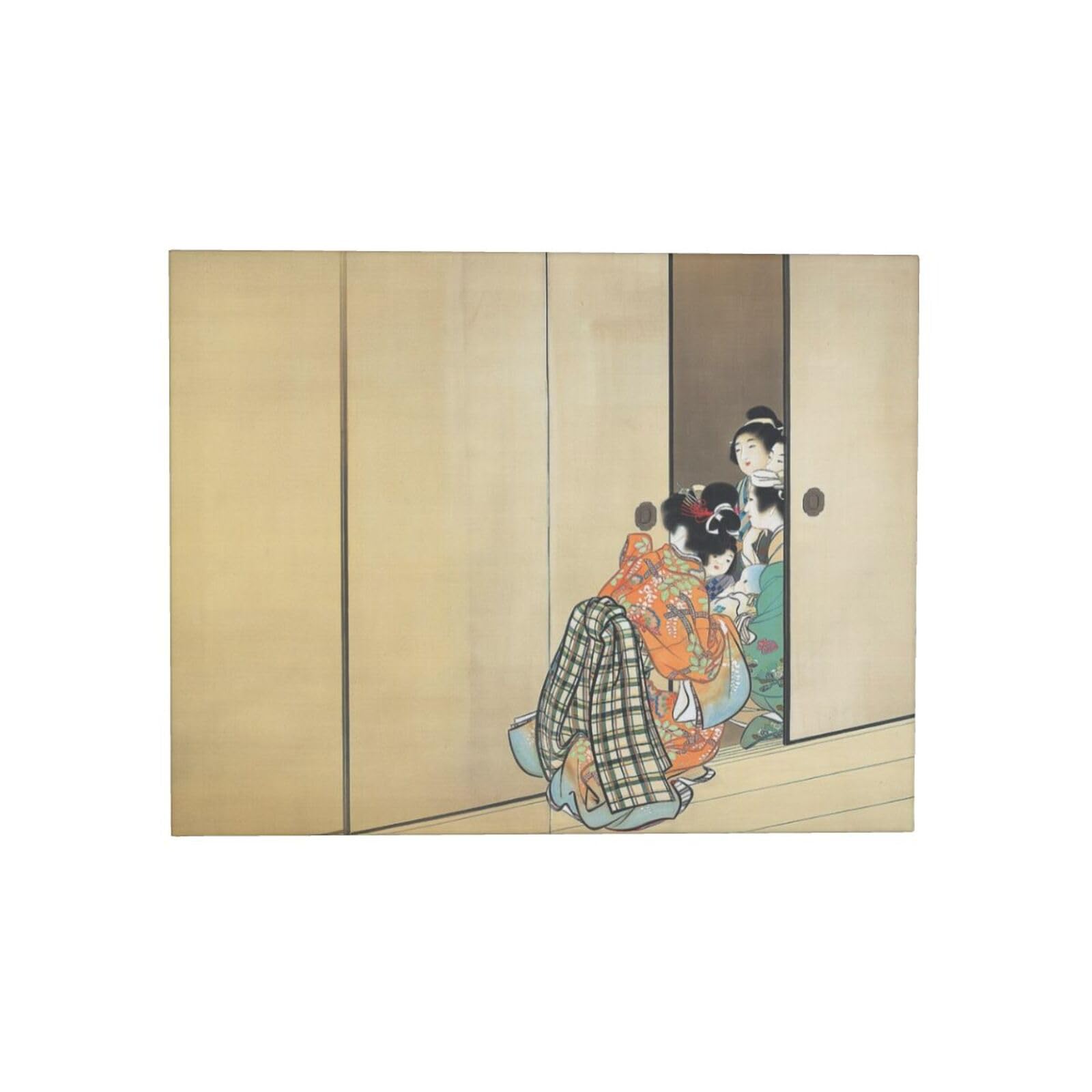 Amazon.co.jp: キャンバス絵画 上村松園 人形つかい 世界の名画 アート
