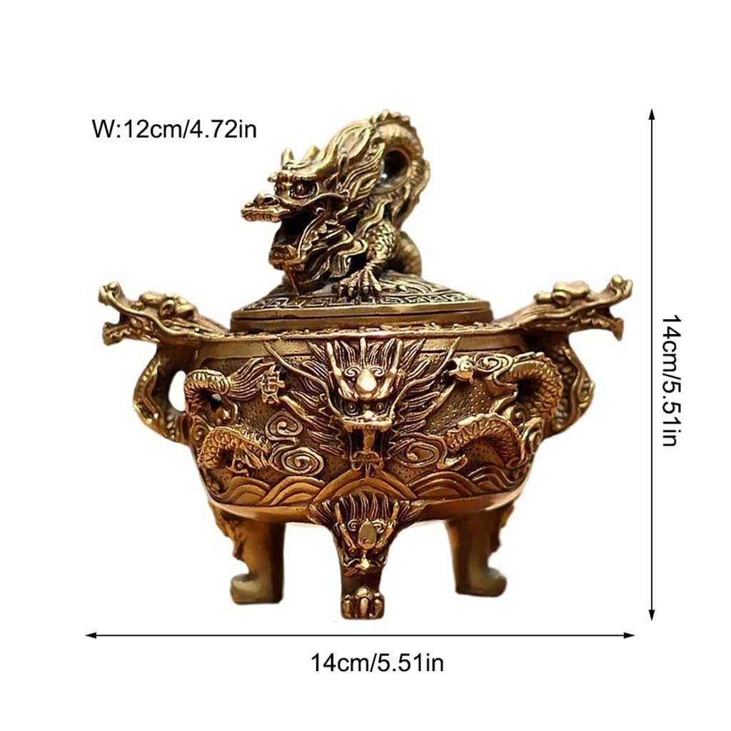 Quemador de Incienso con Grifo de latón, Quemador de sándalo Antiguo, Adornos for Ceremonia del té, adecuados for Muebles de Oficina