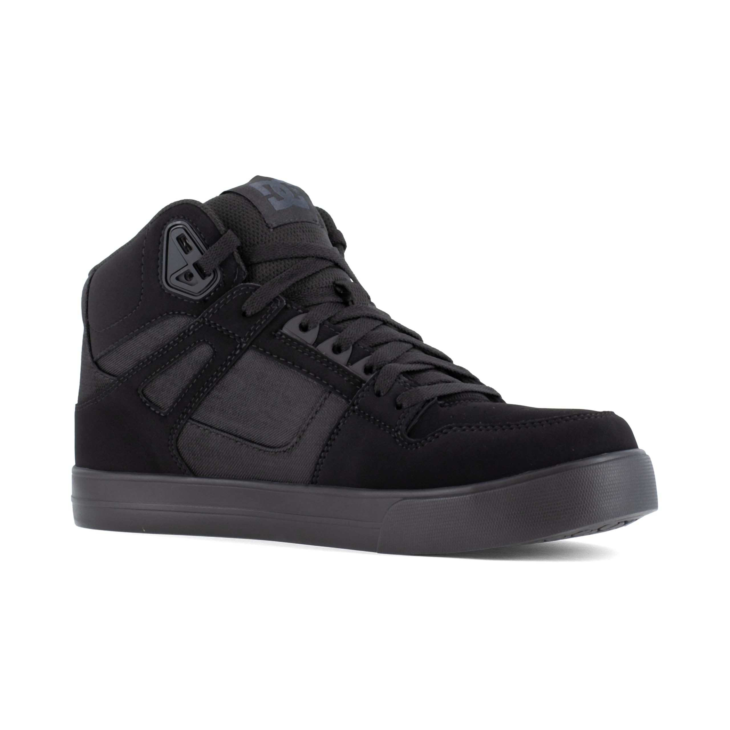 DC Shoes Mens Pure Work Black and Dark Gray Composite Toe Boots
