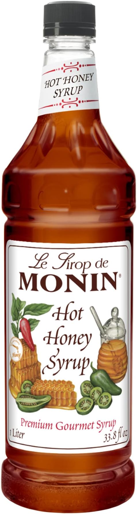 Hot Honey Syrup, Robust Sweet & Spicy Flavors, Great for Lemonades, Teas, Cocktails, Culinary Recipes, & More, No Artificial Sweeteners, Gluten-Free, Non-GMO, Clean Label (1 Liter)
