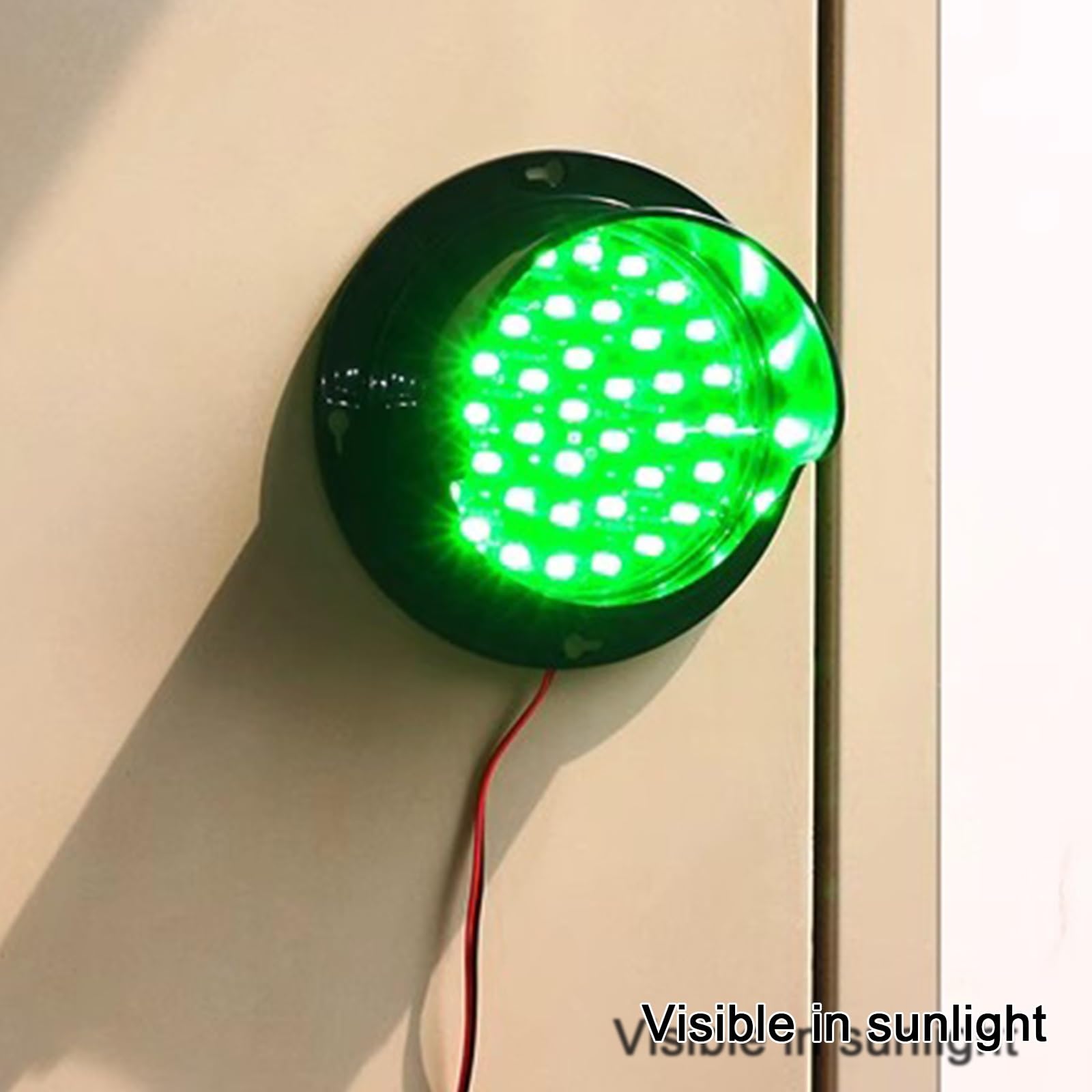 Monochrome Traffic Light, Stop Light Lamp, Industrial LED Traffic Stop Lamp, Outdoor Waterproof, Suitable for Docks, Road Corners (10cm/4in)(Red,10cm/4in)
