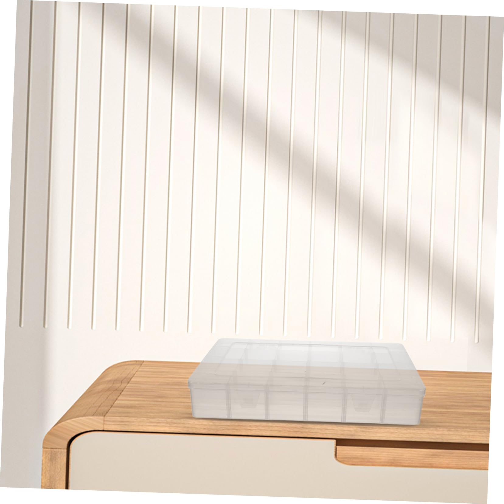 SHINEOFI 2stücke Kunststoffbox mit Abnehmbaren Fächern Transparenter Aufbewahrungsbehälter für Kleinteile Organizer-Box mit Fächern für Bastelarbeiten Platzsparende Mehrzweck-kunststoffbox