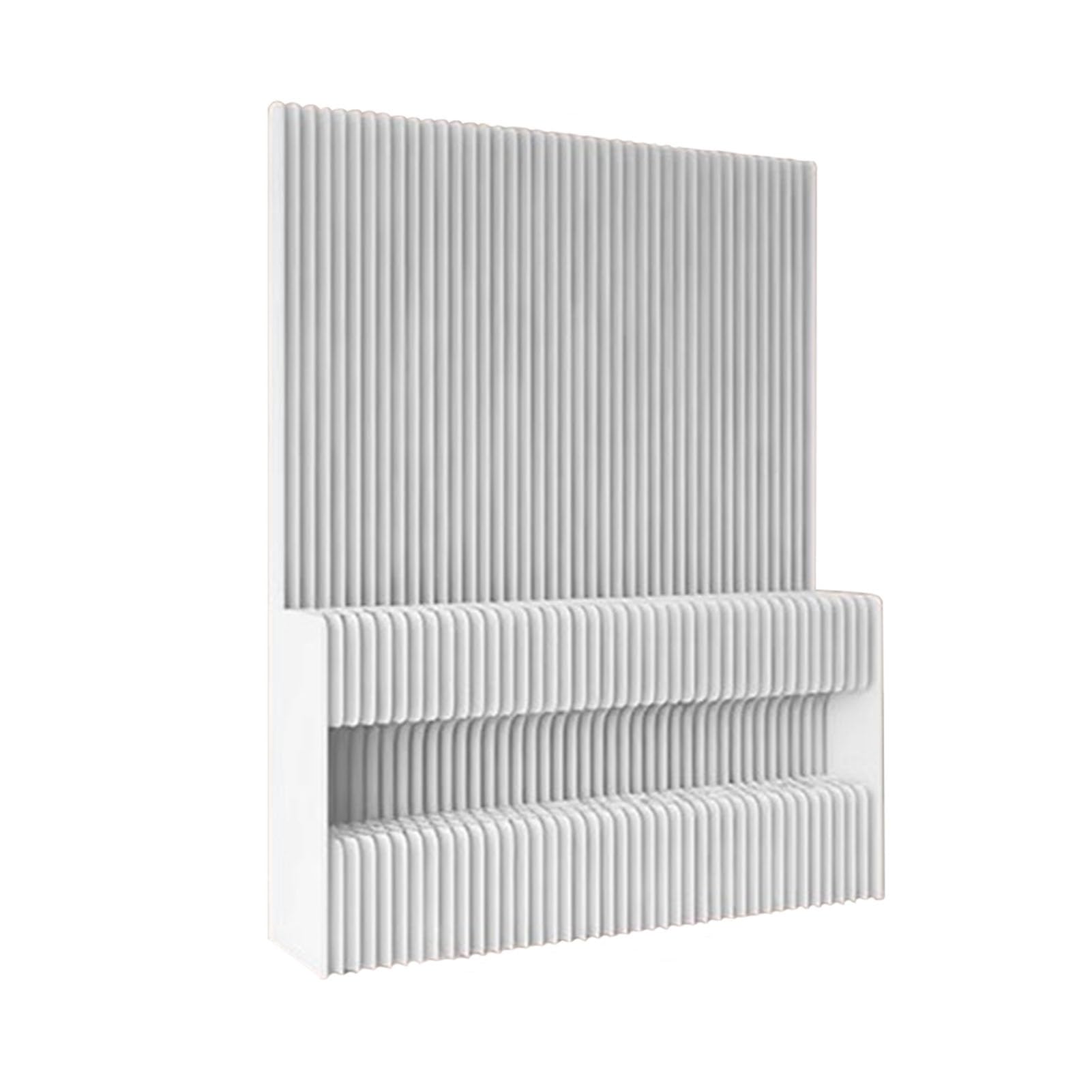 Rideaux de séparation en Papier, cloison de séparation Moderne rétractable avec étagères de Rangement, séparation d'intimité, pour entrée, Salon, décoration de Chambre (3~4 m x 2,4