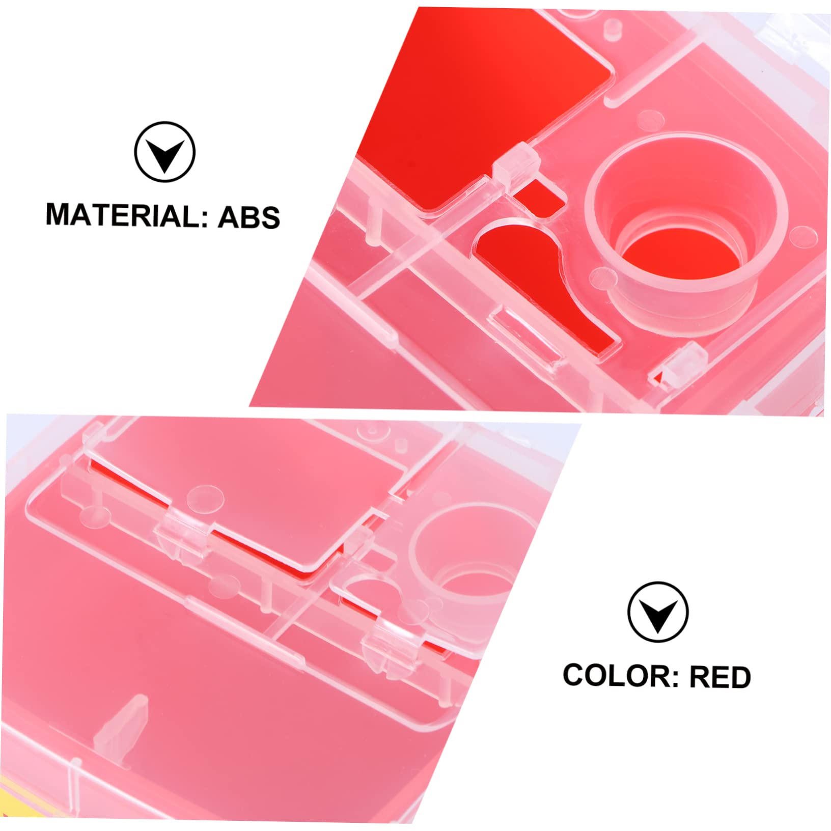 4 Pz Distributore Banca Valigetta Per Lo Smaltimento Dei Rasoi Da Forniture Piccolo Contenitore Automatico Contenitore Resistente Alla Perforazione Bidone Portatile Rosso