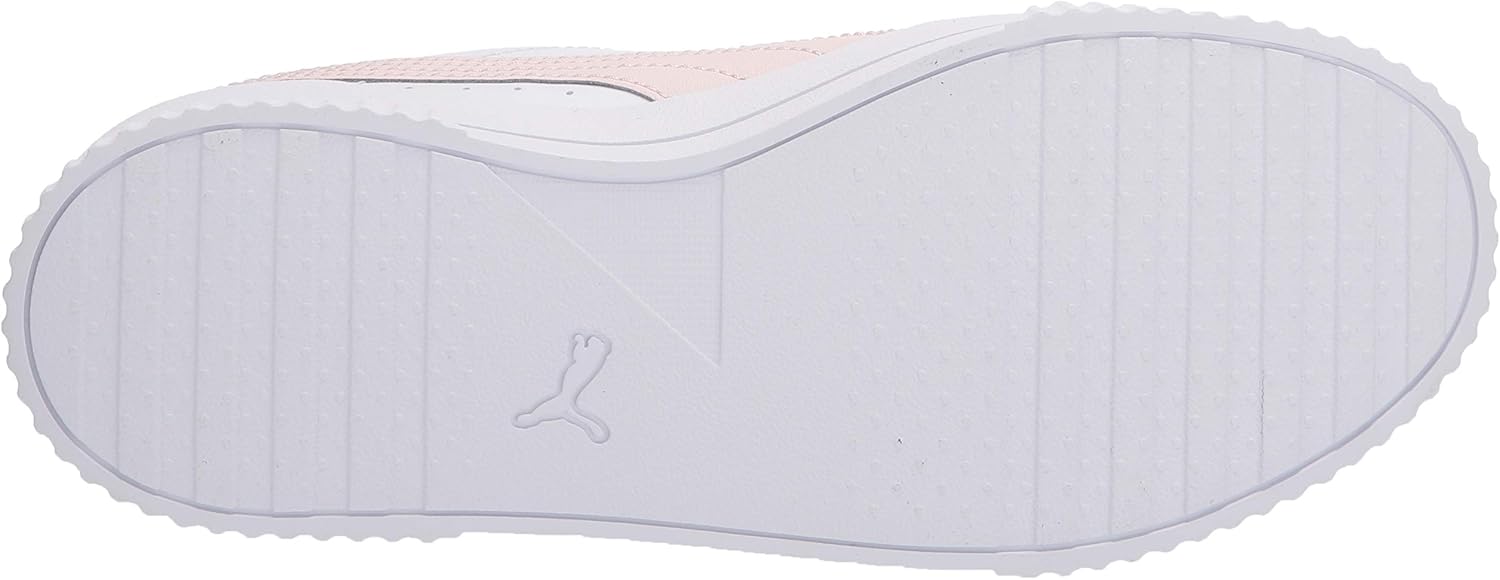 PUMA womens Carina Sneaker, Puma White-rosewater-rosewater, 7 US