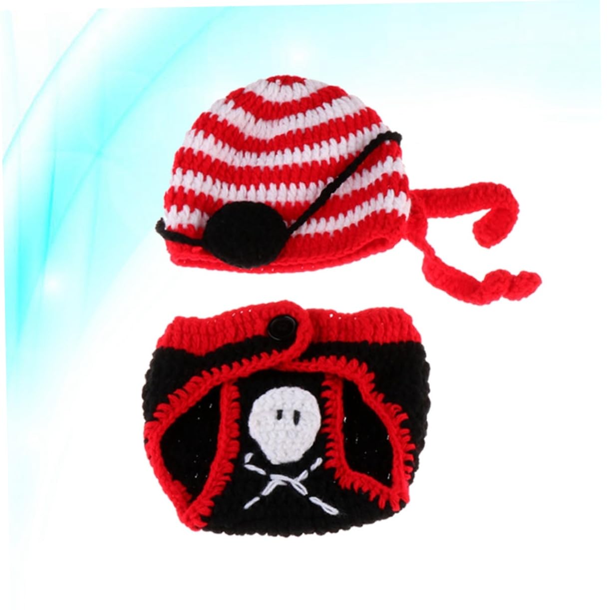 Toyvian Costume Neonato Fotografia 3 Pz Costumi Di Halloween Foto Neonato Cappello Lavorato a Maglia Costume Fotografia