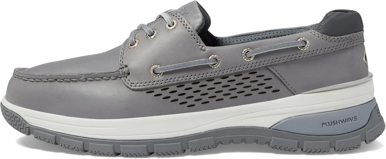 Sperry Men's Gold Billfish Plushwave Boat Shoe, Grey, 13